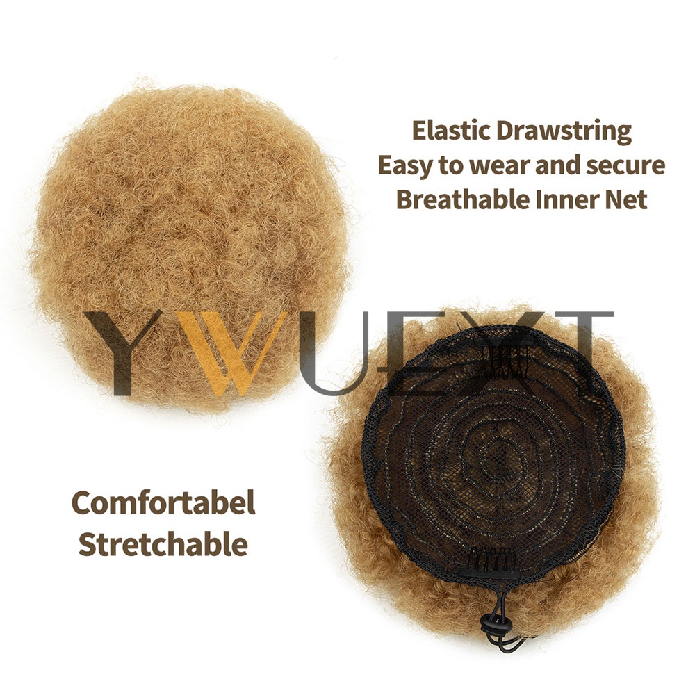 YWUEXT Honey Gold Afro Kinky P - огляд і ціна Drawstring Afro Curly Puff Ponytail