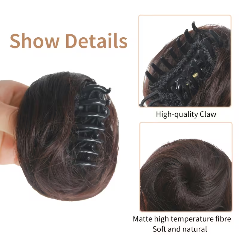Claw Clip Synthetic Hair Bun C - огляд і ціна Claw Clip Messy Bun Hair Piece