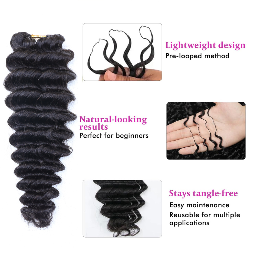 Natural Black Deep Wave Feathe - огляд і ціна Hair Bundles