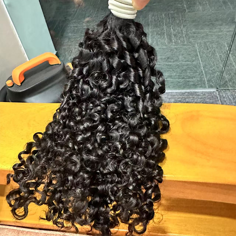 No Weft Bulk Burmese Curly Bra - огляд і ціна Water Wave Bulk Human Hair For Braiding