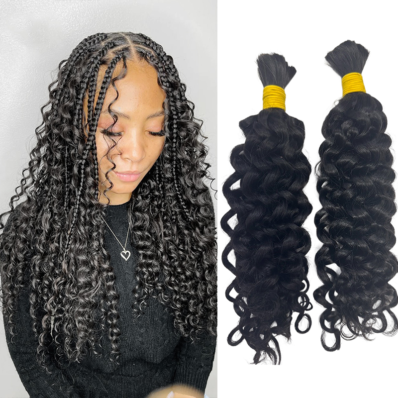 Human Braiding Hair for Boho B - огляд і ціна Water Wave Bulk Human Hair For Braiding