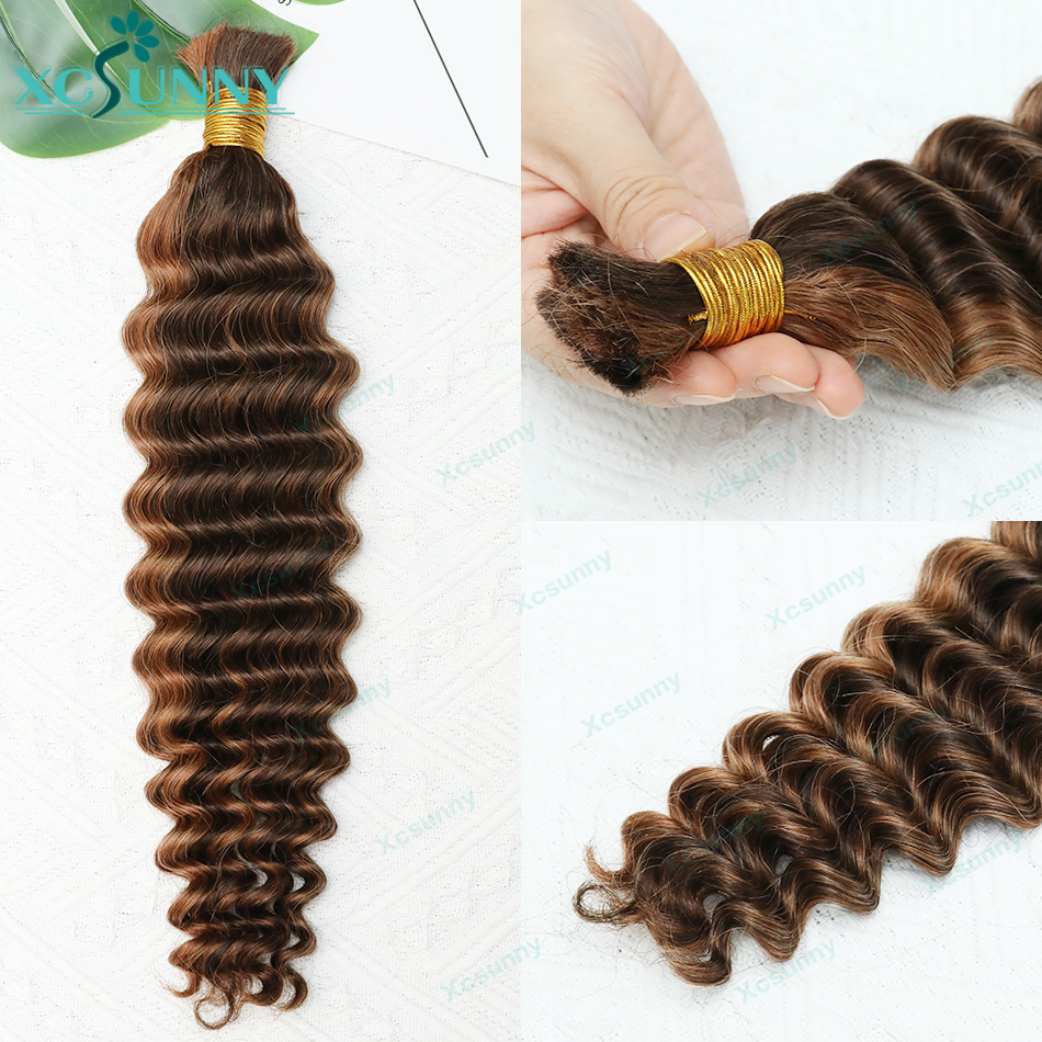 Color #4/30 Boho Braids Human  - огляд і ціна Water Wave Bulk Human Hair For Braiding
