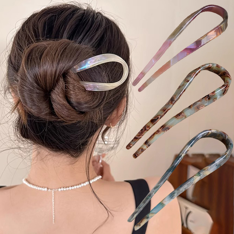 U-Shaped Hair Sticks Acetate A - огляд і ціна Hair Bundles